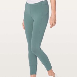 NWOT Lululemon In Movement 7/8 Tight in Mystic Green Size 4 *Everlux 25"